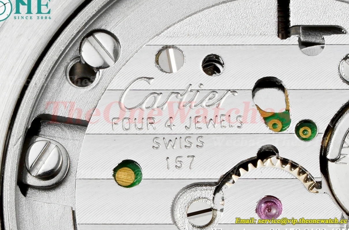 Cartier 30mm AF Dial Ladies Quartz De RG LE White Black Pasha 0303